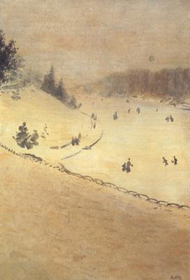 Giuseppe de nittis Field of Snow n.d (nn02) oil painting image